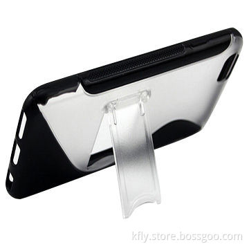 Black TPU and Frosted PC Phone Case with Stand, for Video Viewing